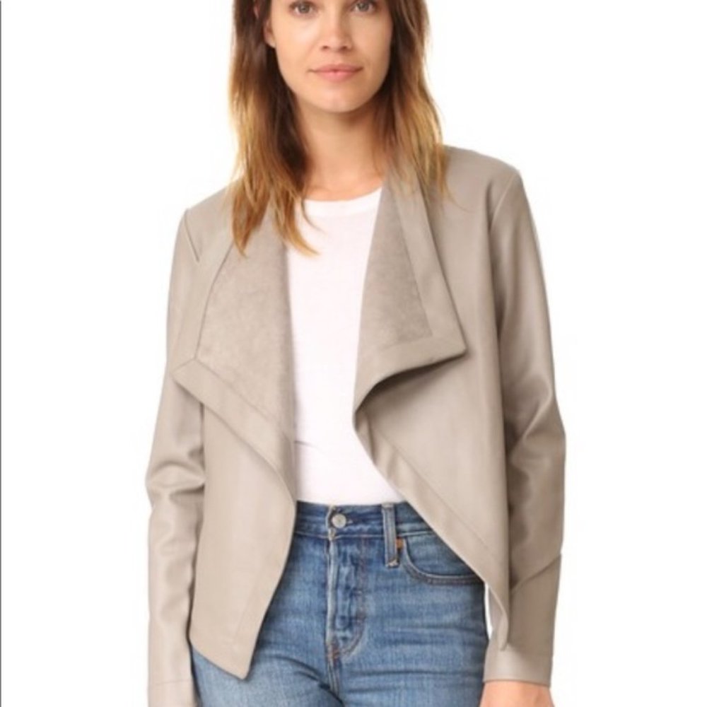 BB Dakota Peppin Faux Leather Jacket, Gray, Size Small